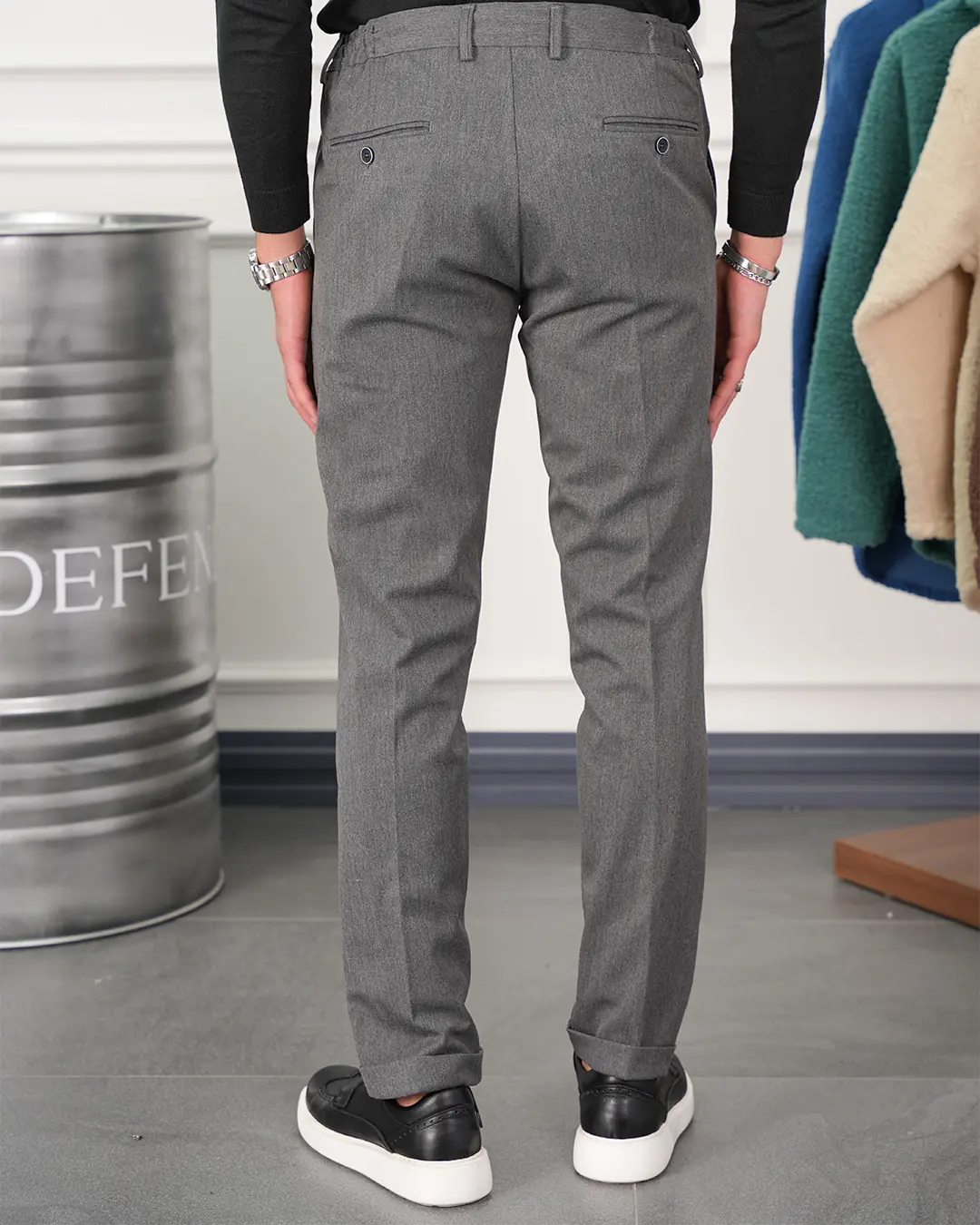 Pamuk Likra Slim Fit Jogger Pantolon - 5