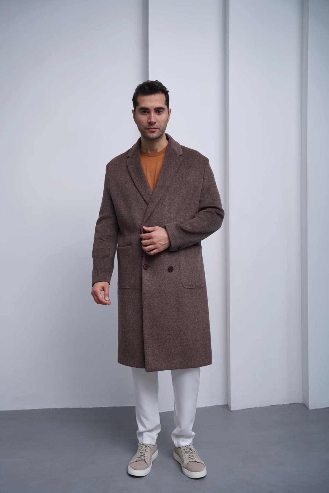 %60 Yün Oversize Torba Cep Yüksek Kalite Oversize Kaban