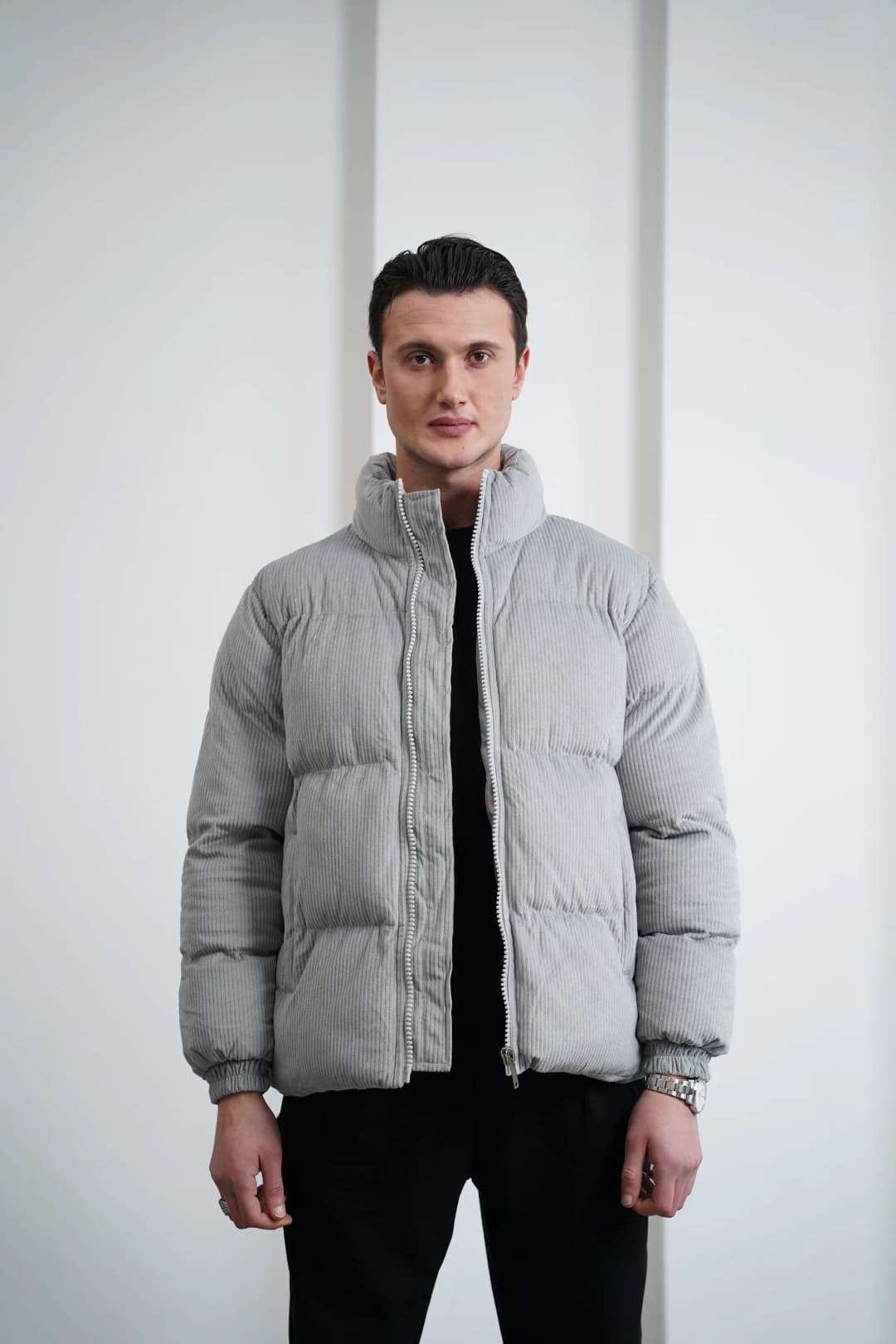 Yüksek Kalite Oversize Elyaf Yapılı Kadife Mont