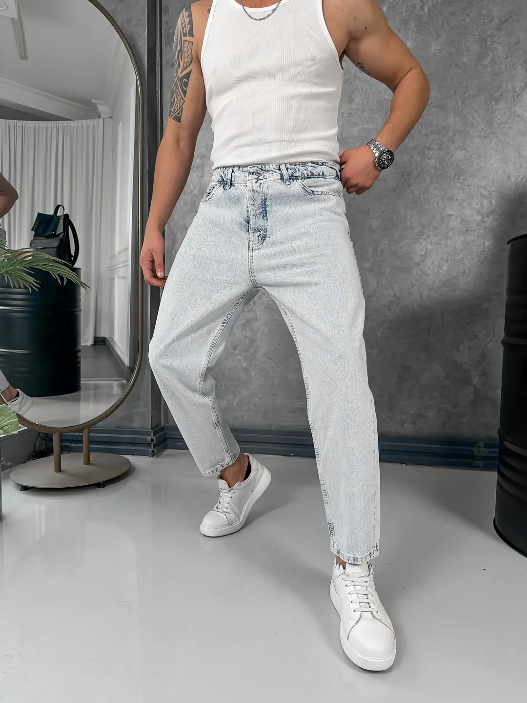 BoyFriend Kalıp Yüksek Kalite Kot Pantolon
