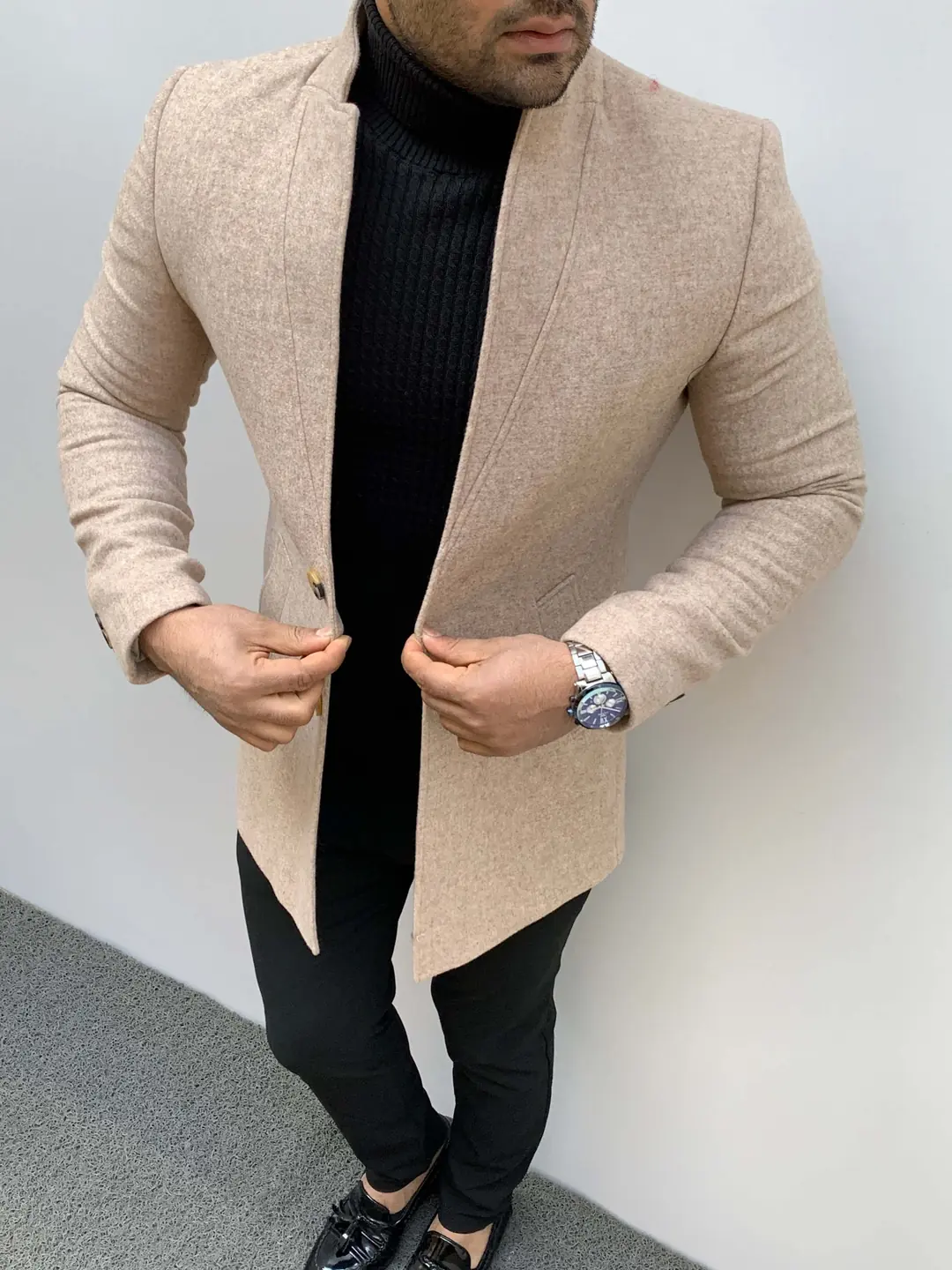 Slim Fit Kaşmir Kaban - 2