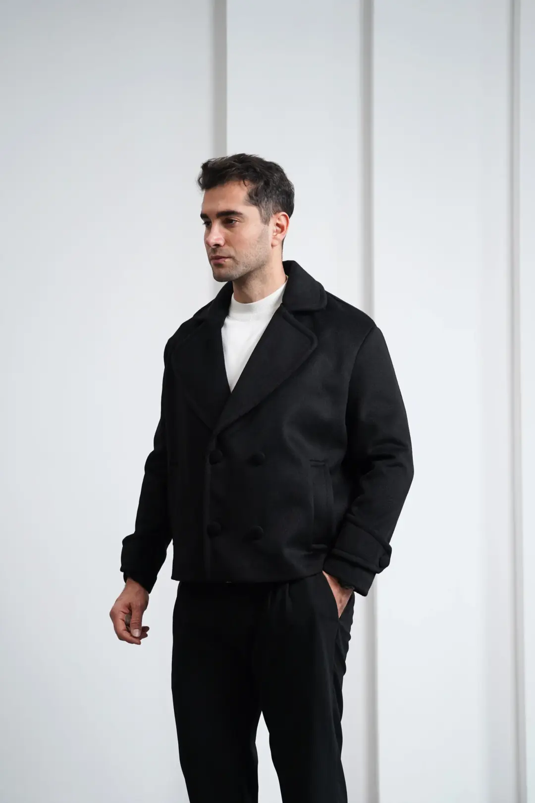 Yumuşak Dokulu Krep Model Kaşmir Ceket - 3